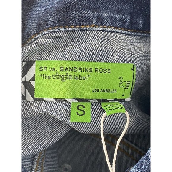 Free People x Sandrine Rose Button Up Denim Jacket Womens Size Small NEW - Picture 6 of 9